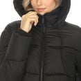 thumbnail image 5 of White Mark Fashion's Long Sleeve Zip Hooded Puffer Jacket with Pockets, 5 of 5