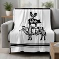 thumbnail image 2 of Vintage Animals Blanket Soft Cozy Warm Throw Blanket for Couch, Plush Fuzzy Flannel Fleece Blankets for Sofa, Pig Rooster Cow Funny Words Retro Art Bed Blankets Lightweight Gifts for Women, 30"x40", 2 of 9