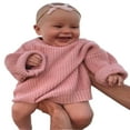 thumbnail image 1 of Nouveau-né Garçon Fille Chandail en Tricot Torsadé Manches Longues Col Rond, 1 of 7