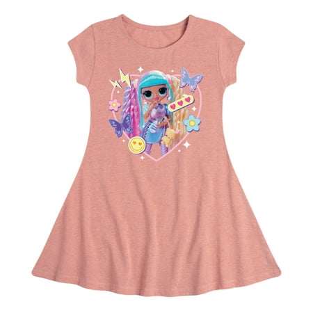 

LOL OMG! Fashion Dolls - Candylicious Butterflies & Hearts - Toddler & Youth Girls Fit & Flare Dress