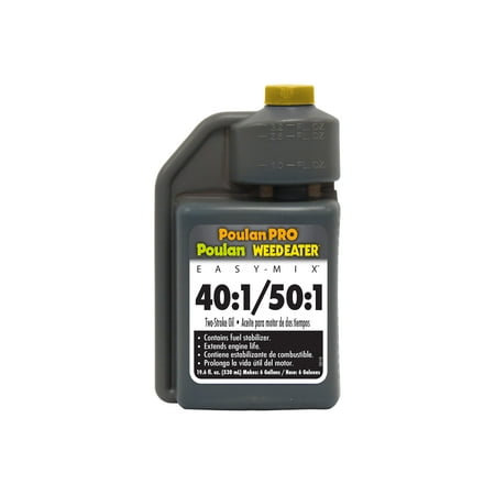 Poulan Pro/Poulan/Weed Eater 2-Stroke 40:1 Engine Oil, 19.6 oz. (Best 2 Stroke Engine)