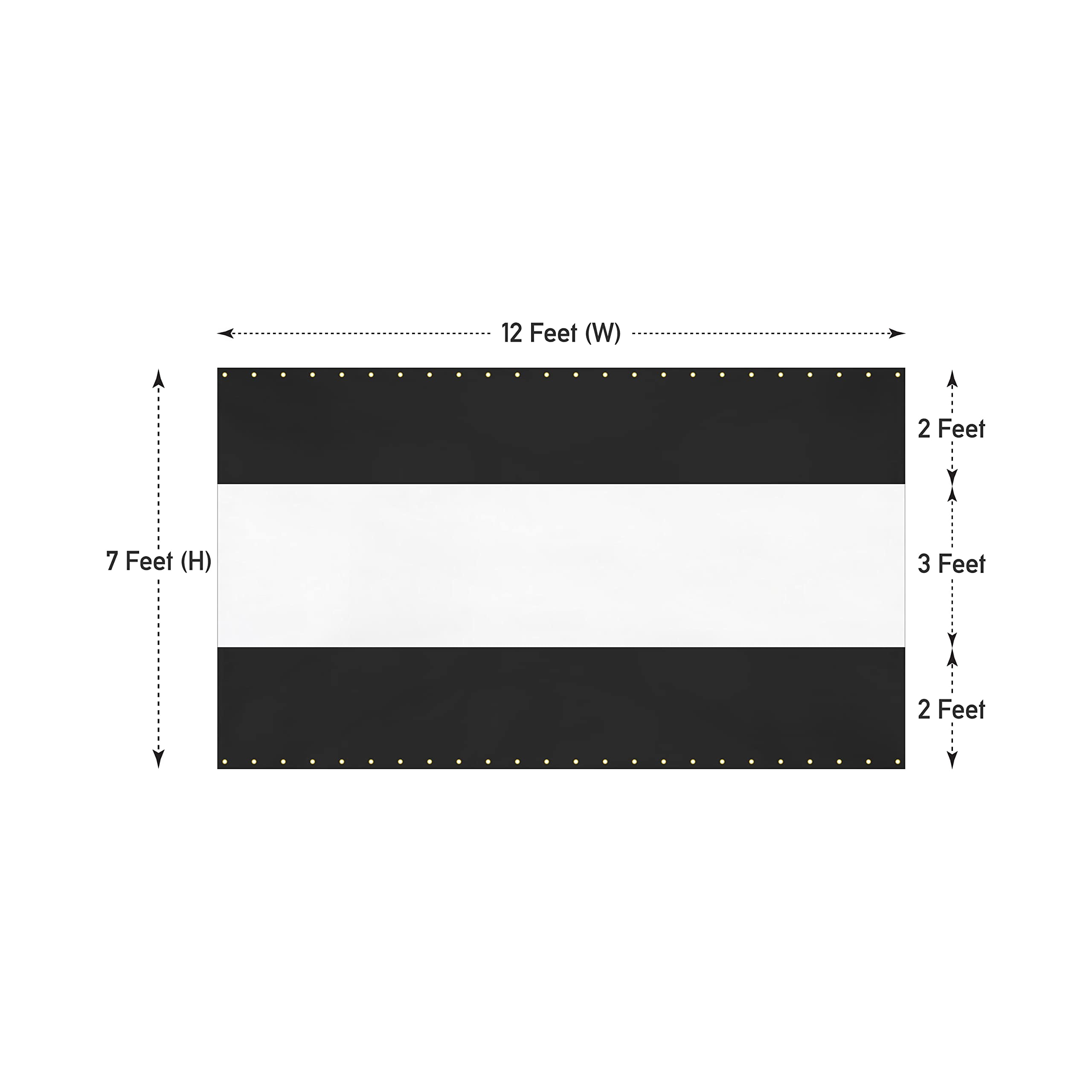 Covers & All Clear Panel Curtain, 18 Oz Outdoor Curtain for Patio Waterproof & UV Resistant, Featuring Rust-Free Grommets. Ideal for Patios, Pergolas, Porches, Gazebos, (7' H X 12' W Feet, Black)