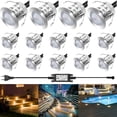 thumbnail image 3 of Luz Led Para Cubierta 12V Lámpara Subterránea Jardín Escalera Camino Paisaje Iluminación Impermeable Ip65 Foco 14 Uds. Speravity HA036049-00, 3 of 6