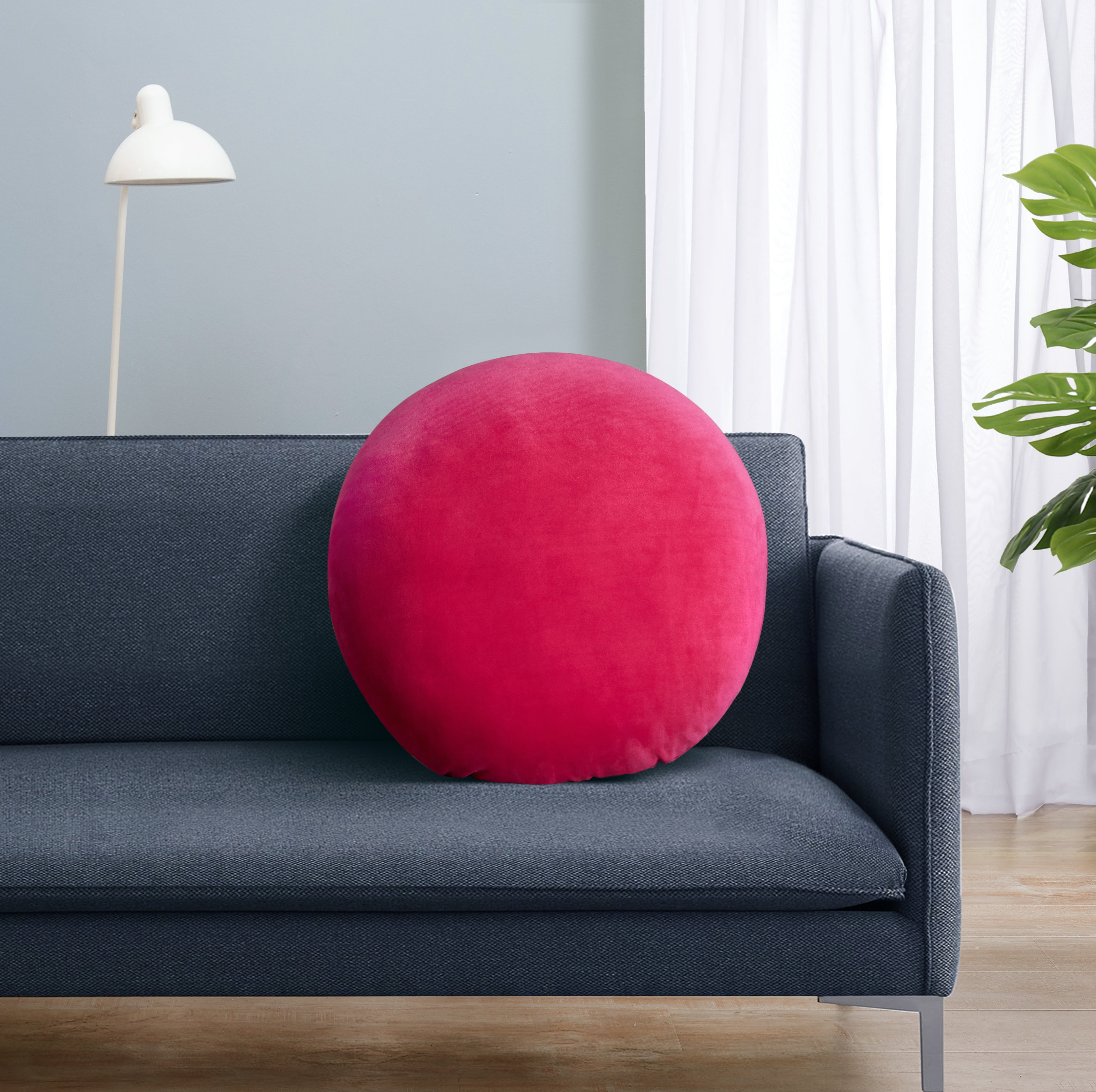 Mainstays Squishy Extra Soft Round Decorative Throw Pillow, 22 x 22