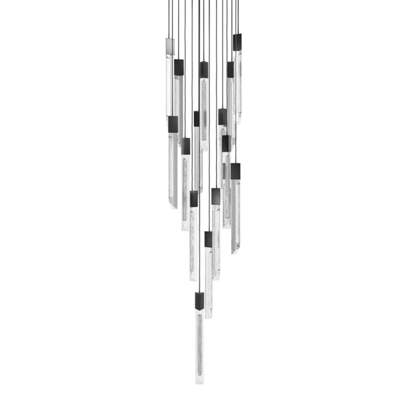 Avenue Lighting HF5415-BLK Pendants Black Aluminum / Glass Alpine