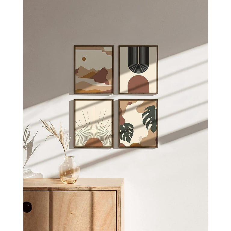 Haus and Hues 16x20 Frames Set of 3 - Walnut 16x20 Poster Frames for Wall,  16 x 20 Picture Frames Wood 16x20 Inch Frame, Wooden Gallery Wall Frame  Set, 3 Piece 20 x 16 Photo Frame 