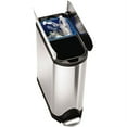 thumbnail image 3 of Simplehuman 40 Liter / 10.6 gal Stainless Steel Dual Compartment Butterfly Lid Kitchen Step Trash Can Recycler, Brushed, 3 of 4