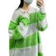 thumbnail image 2 of Fortune Femmes Pulls Amples Sweat-Shirt en Tricot à Manches Longues Déchirés Tops, 2 of 9