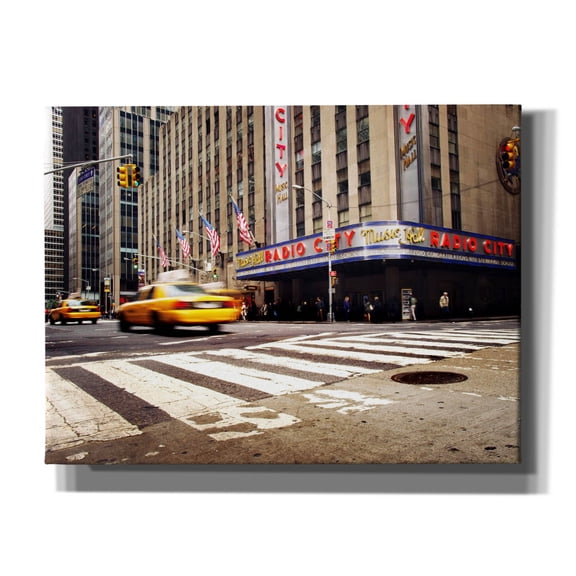 Epic Graffiti 'NYC Radio City' by Nina Papiorek, Canvas Wall Art, 16"x12"