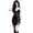 Black, variant on Xijirk Women Gothic Halloween Costume Dress with Ripped Hole Mesh Spaghetti Strap V Neck Bodycon Mini Gown for Cosplay Club Party,M