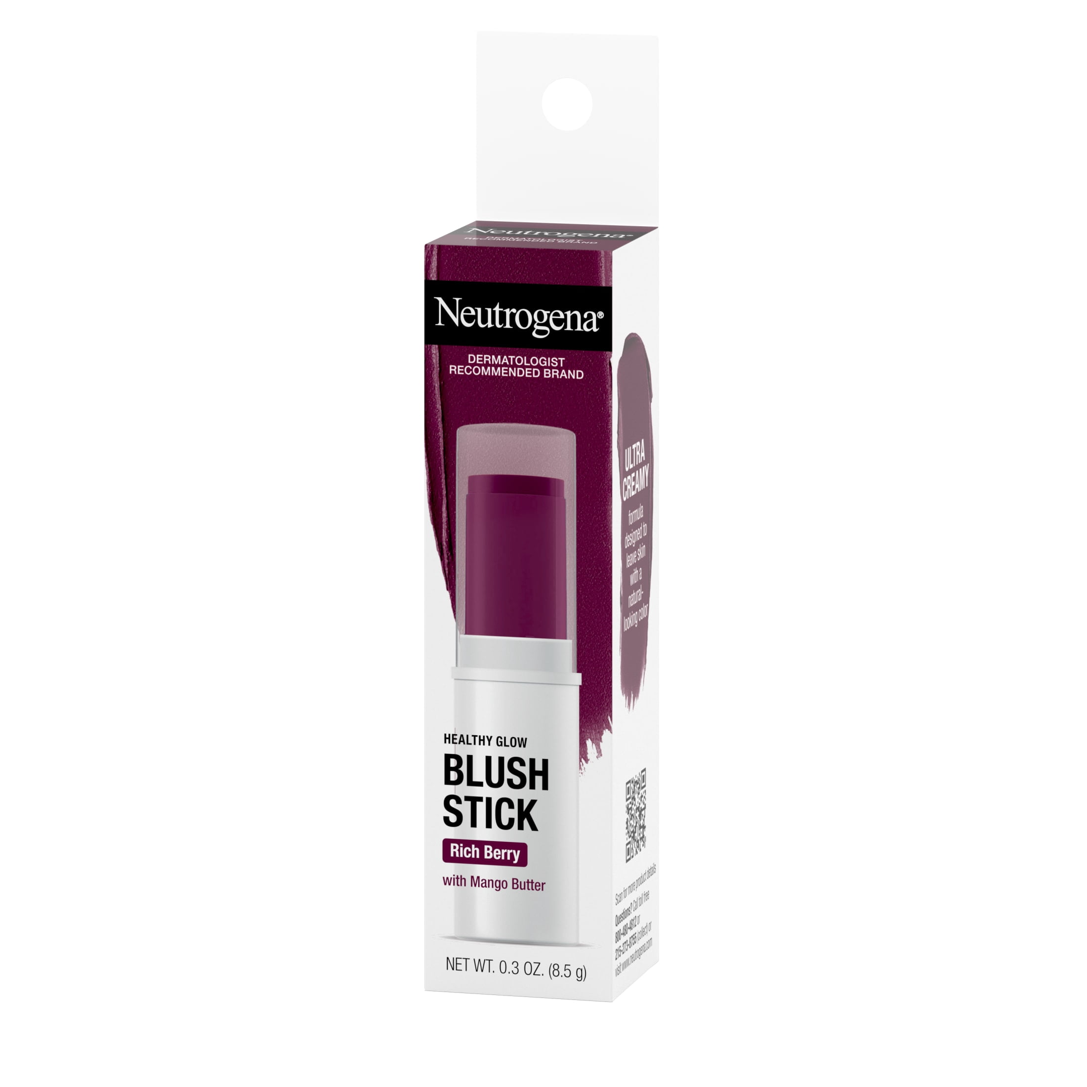 Neutrogena Healthy Glow Blush Stick Makeup, Rich Berry, 0.3 oz