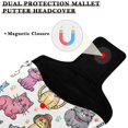 thumbnail image 3 of Haosy Cartoon Cats with Hat Golf Mallet Putter Cover Strong Magnetic Leather Golf Club Headcover Closure, 3 of 7