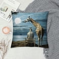 thumbnail image 2 of Creowell Giraffe Zebra Bench Pillow Case with Zipper Home Decor for Living Room Bedroom Cushion Outdoor Square Design 1PC 18x18in, 2 of 5
