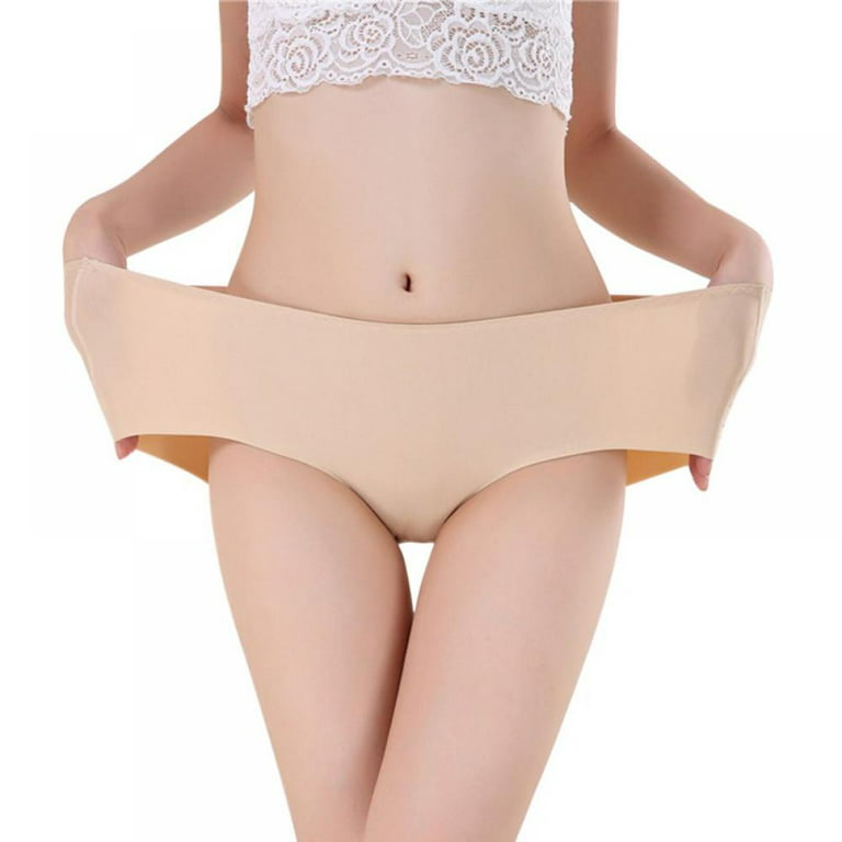 Plus Size Panties Women's Sexy New Super Elastic Ice Silk Quick