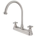 thumbnail image 1 of Kingston Brass Kb3748Ax 8 Inch Center Kitchen Faucet Without Sprayer - Satin Nickel Finish, 1 of 2