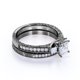 thumbnail image 4 of JeenMata Anillo de Boda Estilo Victoriano Gótico Vintage con Tres Piedras y Diamantes de Talla Princesa Engastados en Oro Negro de 10 K, 4 of 6