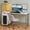 White, variant on Bestier 48" Computer LED Gaming PC Desk Adjustable Shelf Home Office Table with Storage Drawer, Black