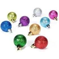 Save Dollar Stores Christmas Mini Glass Balls Ornaments, Multicolor, 30mm- for Xmas Tree - 9 pieces
