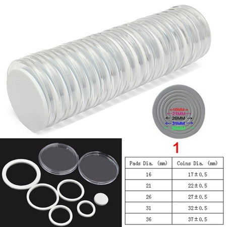 Military Coin Display - 20 Pcs Coin Capsules Holder Round Plastic Storage Cases Container Box Display