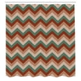 thumbnail image 2 of Ambesonne Chevron Shower Curtain, Abstract Retro Zigzag Print, 69"Wx84"L, Cinnamon Champagne, 2 of 4