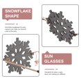 thumbnail image 3 of OULII 1 Pair Rimless Snowflake Sunglasses Black PC Metal For Birthday And New Year Party Decor 15x14cm, 3 of 8