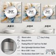 thumbnail image 4 of Designart "Abstract Blooming Magnolia White, Amber, Blue Hues" Flowers Square Mirror Wall Decor Traditional - Large Blue Square Bathroom Mirror - Square Printed Wall Mirror Art, 4 of 5