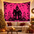 thumbnail image 3 of Pink Cat and Cauldron Tapestry, 3 of 7