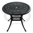 thumbnail image 2 of Round Aluminum Patio Table with Umbrella Hole | Suited for Outdoor Gatherings | Ensures Comfort with Free Seat Cushions, 2 of 2
