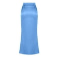 thumbnail image 4 of Hvot&aat Women's Elegant Satin Skirts High Waisted Flared Work Office Maxi Skirts Cocktail Party Wedding Guest Fishtail Skirt, 4 of 6