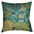 thumbnail image 2 of Laural Home  Teal Florals II Decorative 18-inch Pillow, 2 of 2
