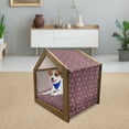thumbnail image 3 of Winter Pet House, Christmas Baubles Ornamental Details Traditional Holiday, Outdoor & Indoor Portable Dog Kennel with Pillow and Cover, 5 Sizes, Pale Orange Dried Rose, by Ambesonne, 3 of 5