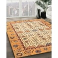 thumbnail image 2 of Ahgly Company Indoor Round Abstract Chocolate Brown Abstract Area Rugs, 3' Round, 2 of 6