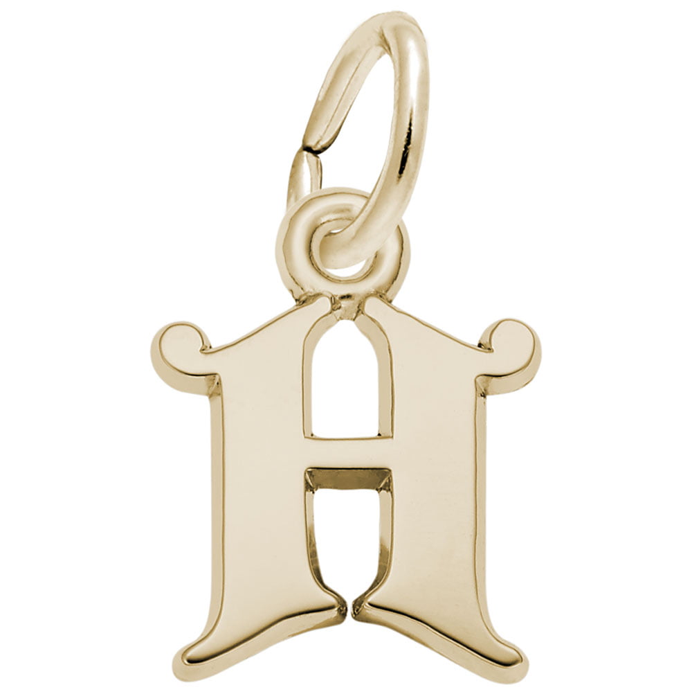 10K Yellow Gold Rembrandt Charms Letter A Charm 