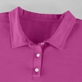 thumbnail image 5 of Men's Short Sleeve Polo Shirt with Chest Pocket, Solid Color Collared Button Up Casual Top, Lightweight Breathable Summer T-Shirt for Work Golf Outdoor Daily Wear 20-Purple L, 5 of 5
