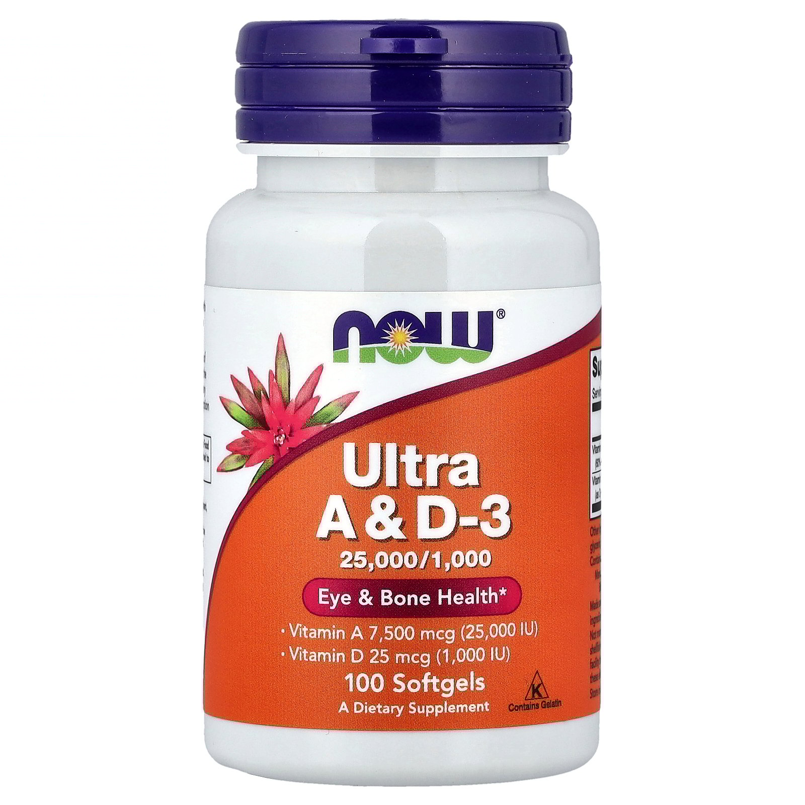 Now Foods Ultra A & D3 25,000/1,000 IU 100 Softgel