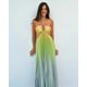 thumbnail image 3 of Vestidos de verano para mujer, vestidos casuales para vacaciones en la playa, vestidos largos plisados de moda con cuello colgante y degradado, 3 of 5
