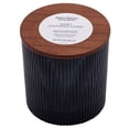 thumbnail image 4 of Better Homes & Gardens Warm Leathered Amber Scented Cotton 2-Wicks Ribbed Mecury Glass Jar Candle with Wooden Lid 12oz, 4 of 7