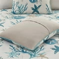 thumbnail image 6 of Madison Park Coastal Patterned California King Comforter Set with Decorative Pillows, Aqua, 7-Piece, 6 of 17