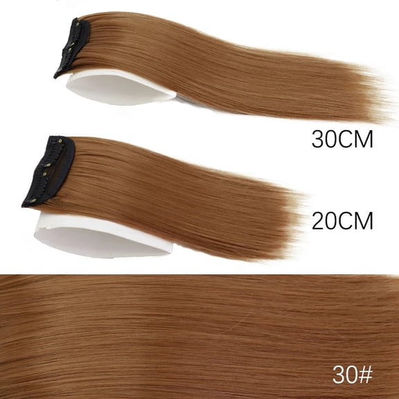 8 Inch (20 cm) Synthetic Clip-in Hair Extensions - Invisible Hair Pieces for Thinning Hair for Women & Girls