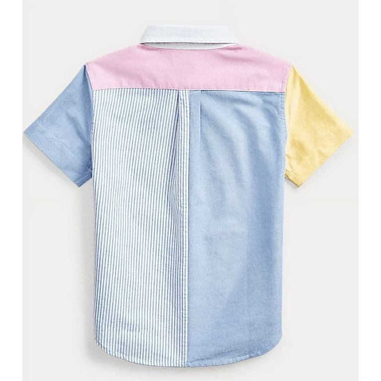 Polo Ralph Lauren CANDY PINK/BLUE Boys' Striped Cotton Oxford Fun