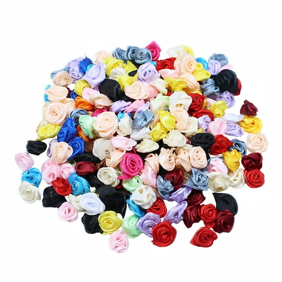 Recardis 2 Packs Mini Artificial Rose Flowers Fake Rose Heads DIY Wedding Flowers