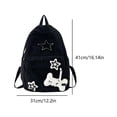 thumbnail image 2 of Mochila de pana para mujeres hombres bolsa de viaje con estrellas bolsa de libros para el trabajo compras escuela, 2 of 9