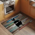 thumbnail image 2 of 2x3 Ft Entryway Area Rug, Farmhouse Wooden Grain Kitchen Rug Runner Washable Floor Mat, Vintage Country Cow Pig Chickens Non Slip Indoor Door Mat Throw Carpet for Bathroom Living Room Bedroom, 2 of 8