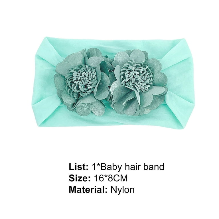 Baby Headband, Floral Nylon Headbands, Baby Girl Headbands, COUTURE NYLON  Flower Headband, Head Wraps Baby Toddler Girls, Baby Headwraps 