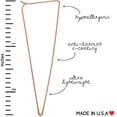 thumbnail image 3 of Humble Chic Spike Threader Hoop Earrings - Geometric Arrow Thin Wire Drop Dangles, 18K Rose Gold Plated, 3 of 8