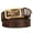 Brown gold, variant on Western Cowboy Ratchet Belt Western Leather Belts Women for Men Automatic Buckle-No Box