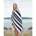 thumbnail image 2 of Navy Blue White Striped Beach Towels Oversized Super Absorbent,Grey Farmhouse Stripe Abstract Art Lightweight Bath Towel Quick Dry Sets For Bathroom/Pool/Rv Camping/Beach Play/Gym Room/Picnic 30"x60", 2 of 8