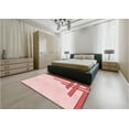 thumbnail image 5 of Ahgly Company Machine Washable Indoor Rectangle Transitional Light Rose Pink Area Rugs, 4' x 6', 5 of 7