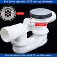 thumbnail image 4 of SHAR Adjustable Universal Bath Stopper, Double Seal, Rust-Proof Brass with Chrome Finish, 72mm, 4 of 5
