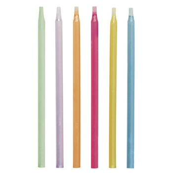 Way to Celebrate! Pastel Stick Birthday Candles, 12ct